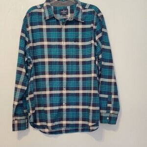 American Eagle. Men's Blue Plaid Shirt